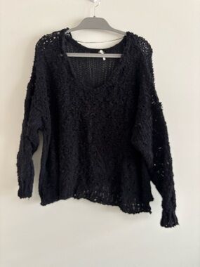 Free People Slouchy Open Knit Sweater
